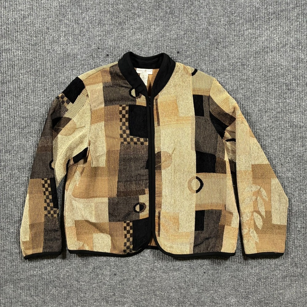 Vintage‎ Preswick & Moore Petite Abstract Tapestry Jacket Womens PL Long Sleeve